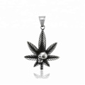 33384 xuping Unique design Stainless Steel jewelry black gun color  skull head pendant